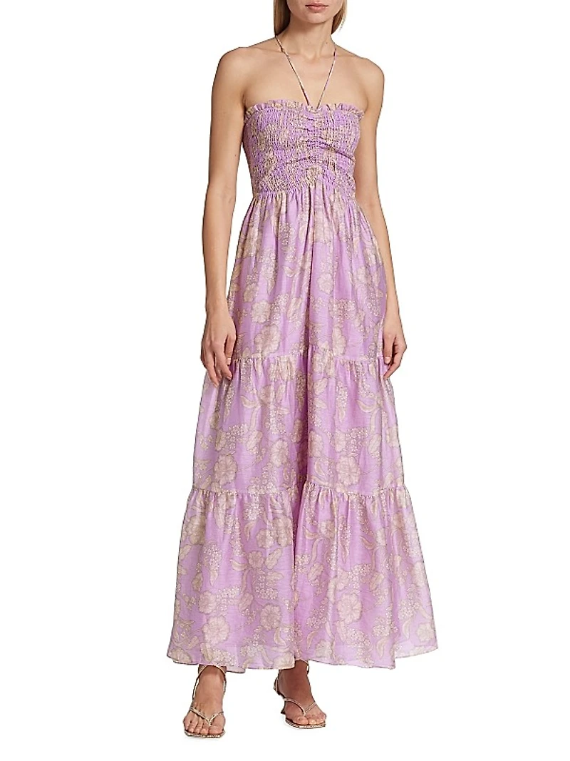 Elzette Floral Tiered Maxi Dress