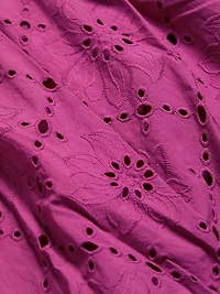 Anise One-Shoulder Eyelet Midi Dress