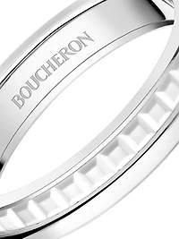 Quatre Double White Edition 18K Gold & PVD Wedding Band