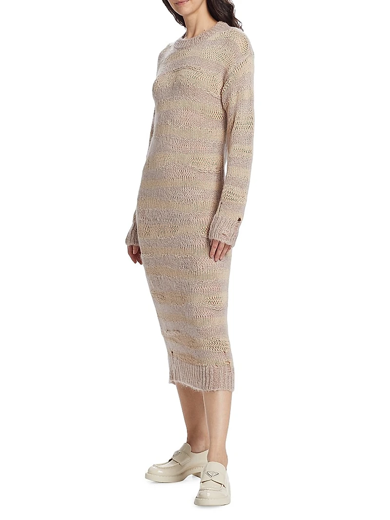 Kermelina Striped Midi-Dress