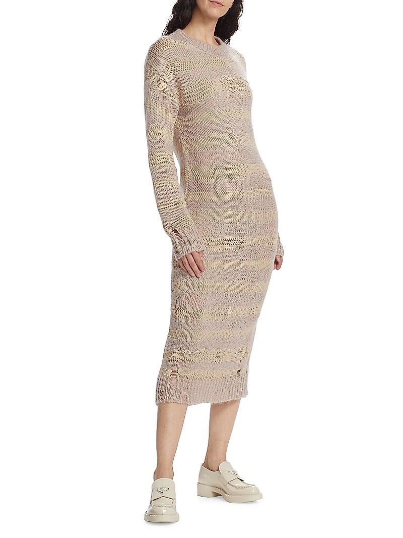 Kermelina Striped Midi-Dress