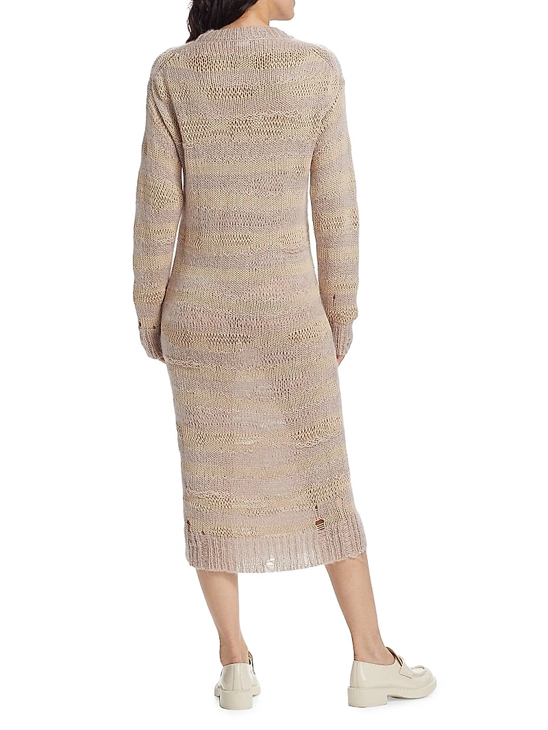 Kermelina Striped Midi-Dress