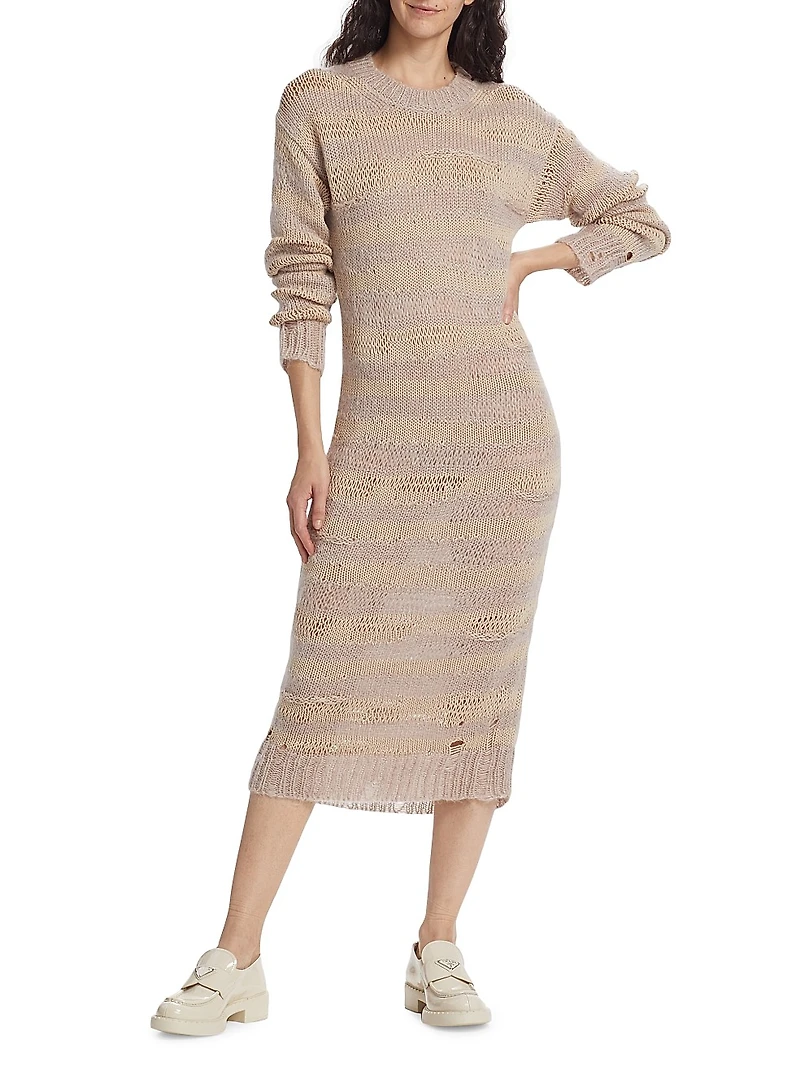 Kermelina Striped Midi-Dress
