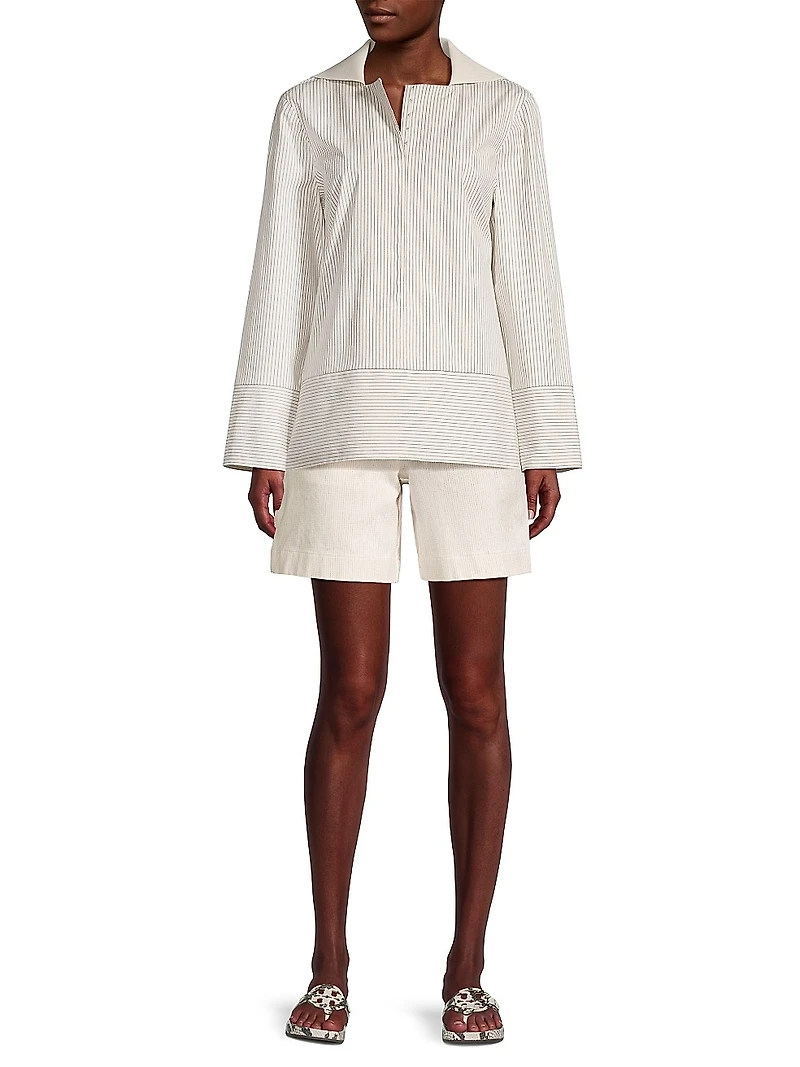 Hook-And-Eye Tunic Top