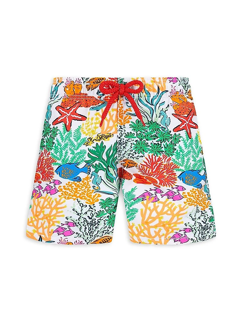 Baby Boy's, Little Boy's & Oceanic Print Swim Shorts