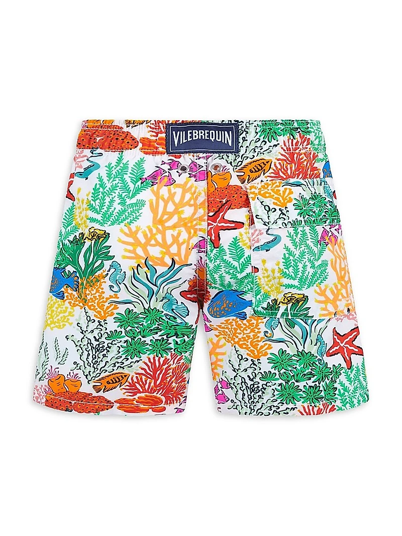 Baby Boy's, Little Boy's & Oceanic Print Swim Shorts