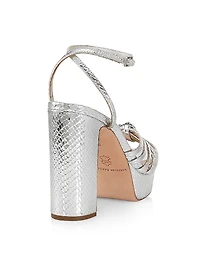 Rivka 115MM Leather Knot Platform Sandals