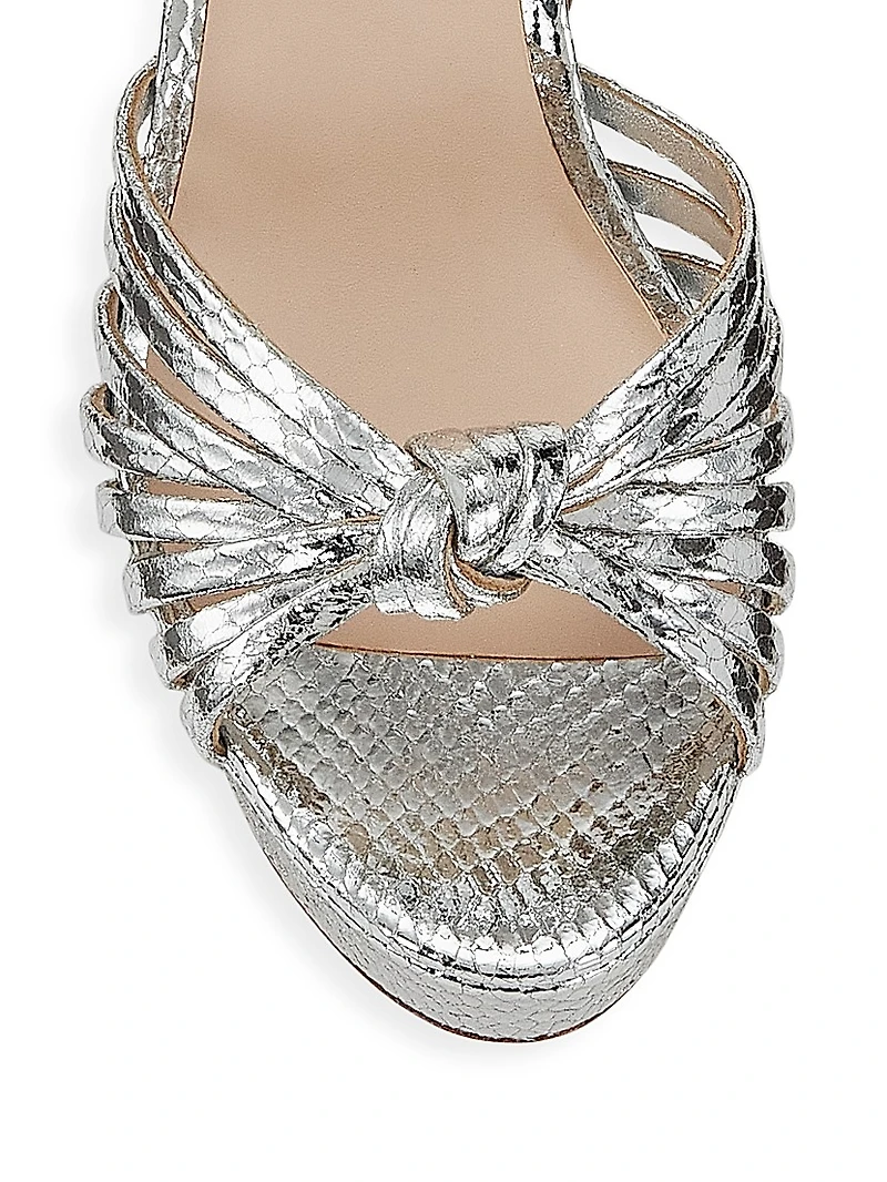 Rivka 115MM Leather Knot Platform Sandals