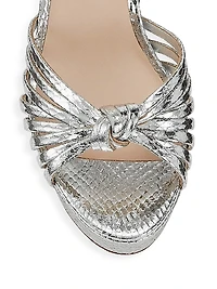 Rivka 115MM Leather Knot Platform Sandals