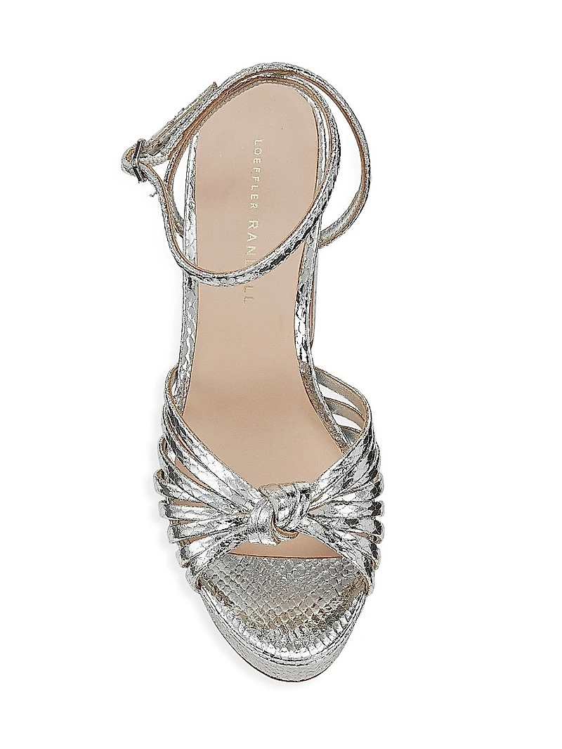 Rivka 115MM Leather Knot Platform Sandals