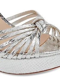 Rivka 115MM Leather Knot Platform Sandals