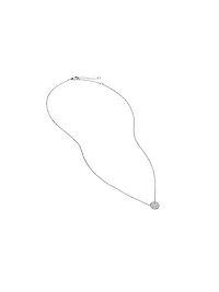 Cushion Pendant Necklace in 18K White Gold