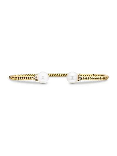 Petite Solari Pearl Bracelet 18K Yellow Gold