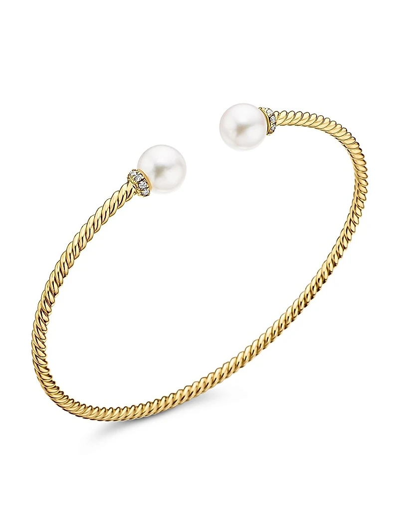 Petite Solari Pearl Bracelet 18K Yellow Gold