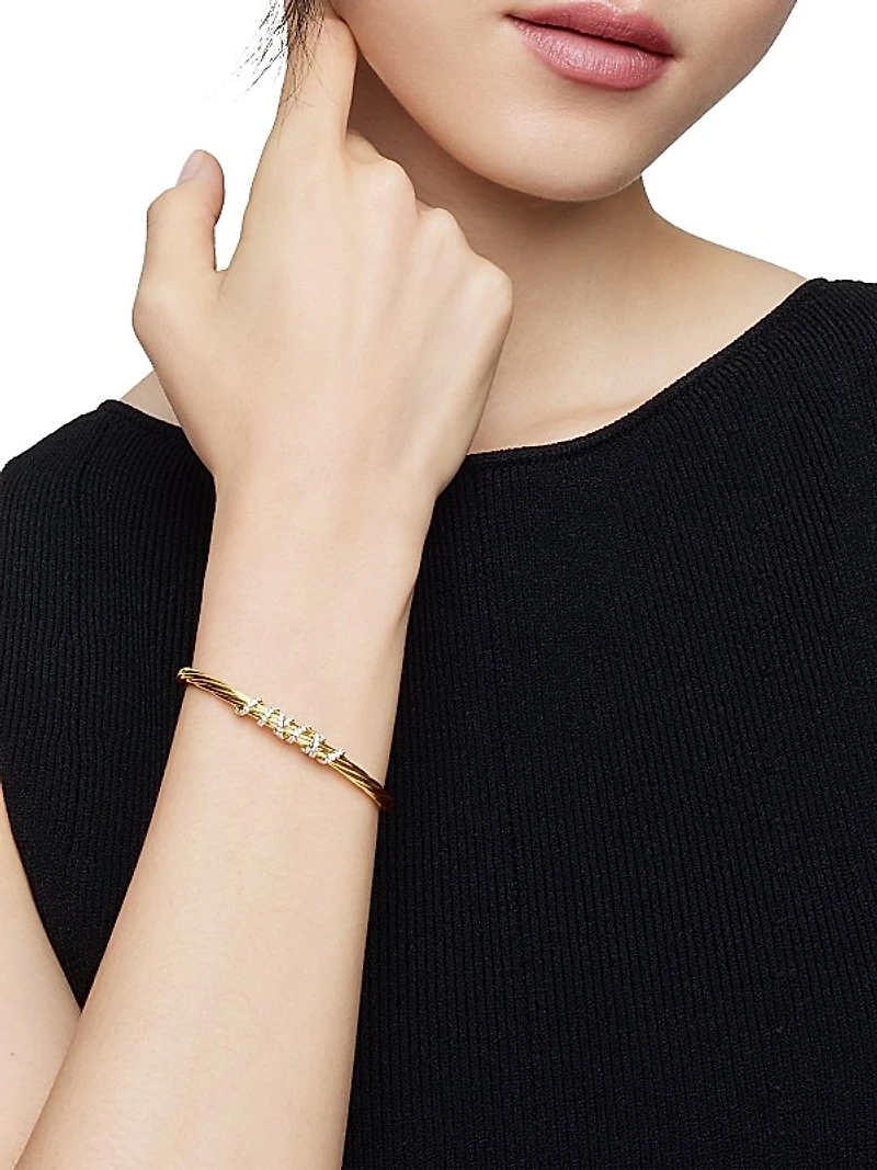 Helena Center Station Bracelet in 18K Yellow Gold