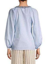 Aix Striped Embellished Blouse