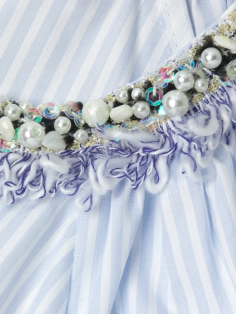 Aix Striped Embellished Blouse