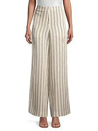 Pastis Striped Wide-Leg Pants