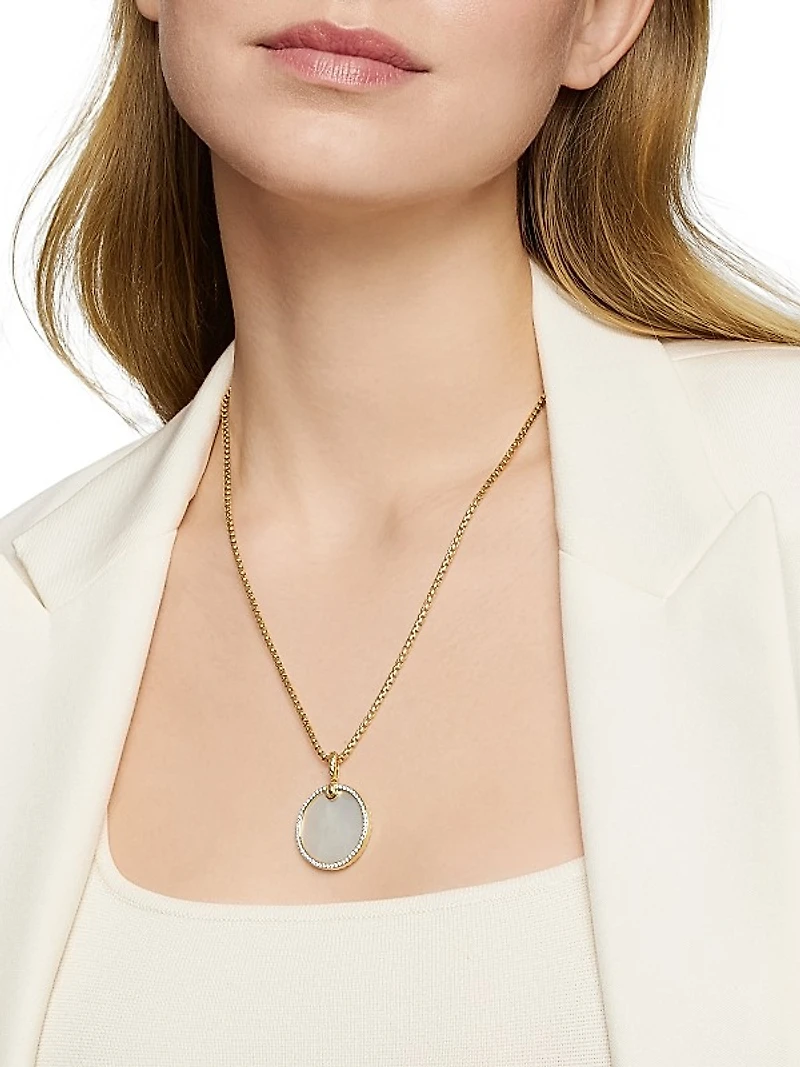 DY Elements Disc Pendant in 18K Yellow Gold