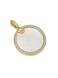 DY Elements Disc Pendant in 18K Yellow Gold