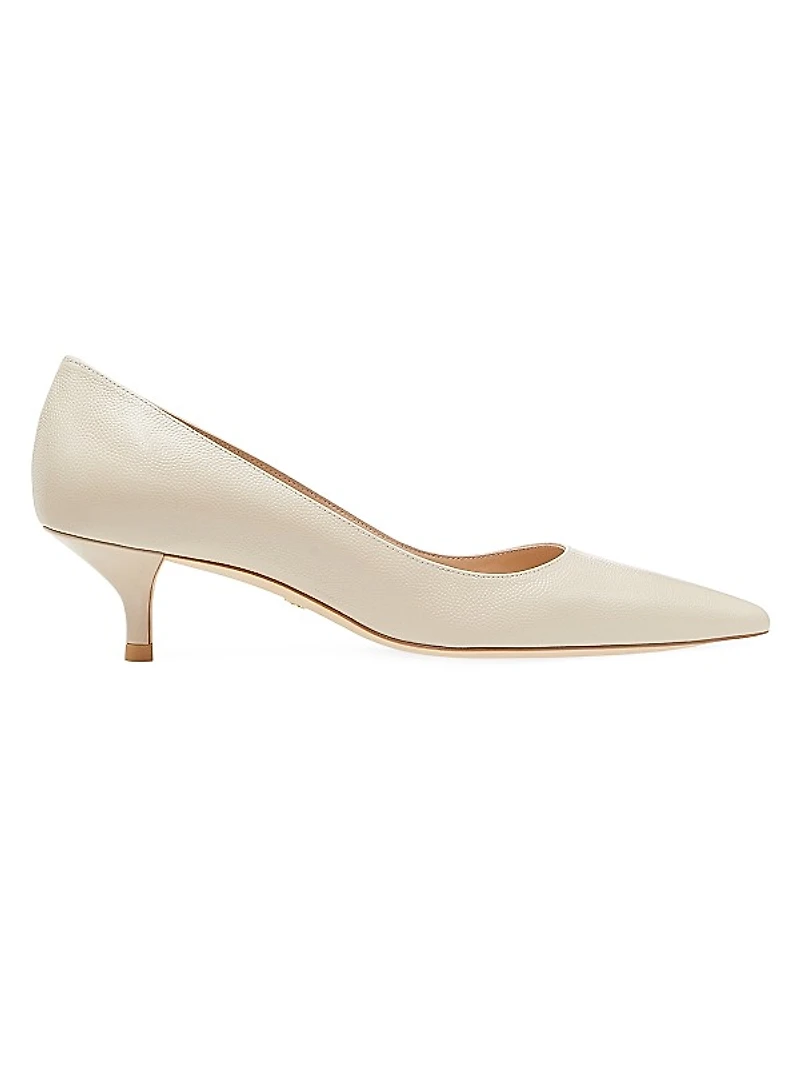 Stuart 50MM Patent Leather Kitten-Heel Pumps