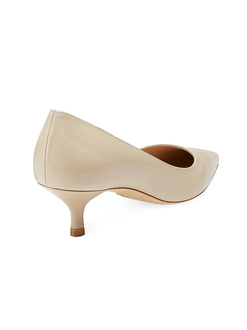 Stuart 50MM Patent Leather Kitten-Heel Pumps
