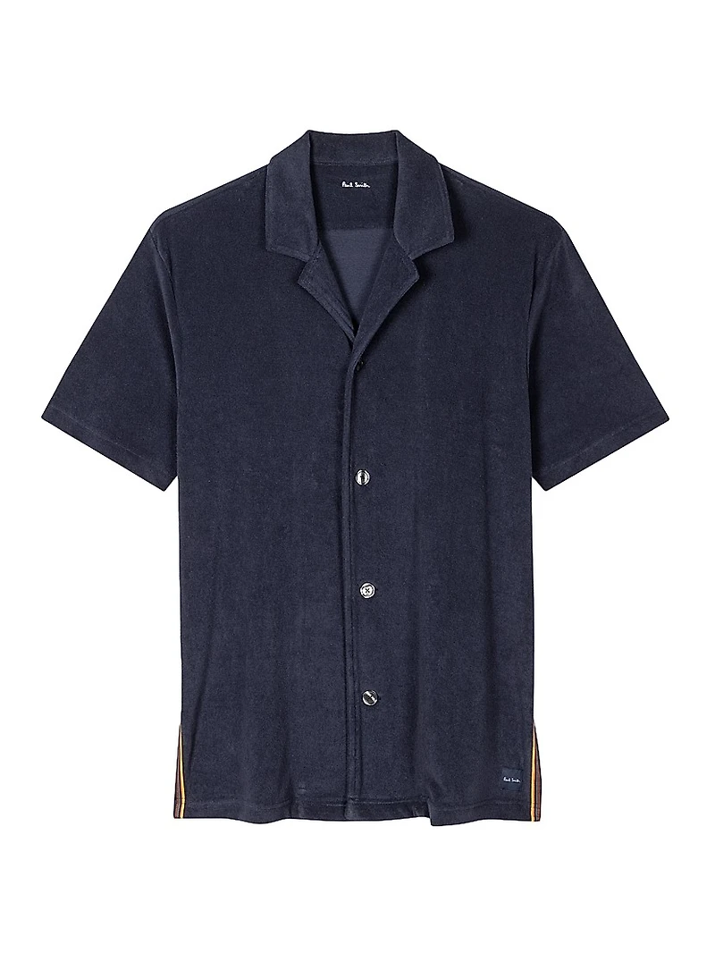 Cotton-Blend Camp Shirt