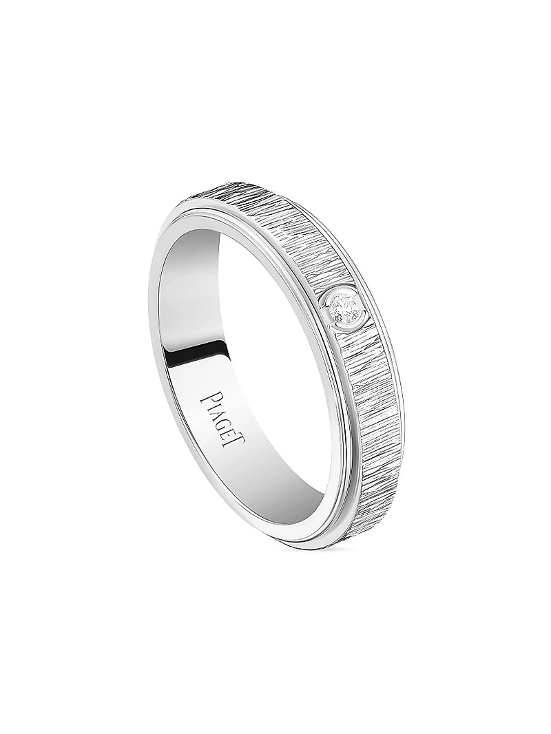 Possession 18K White Gold & 0.02 TCW Diamond Band