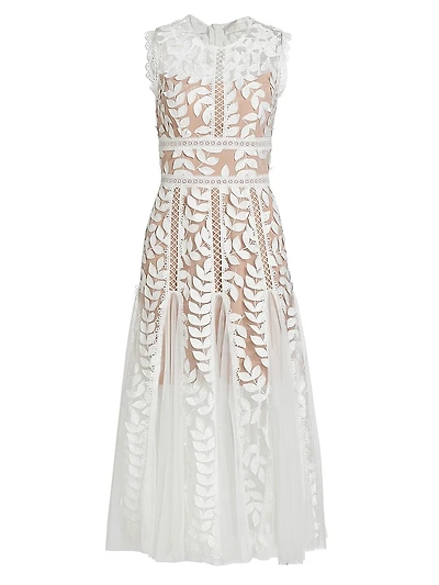 Bridal Saba Guipure Lace Midi-Dress