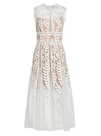 Bridal Saba Guipure Lace Midi-Dress