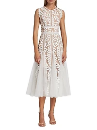 Bridal Saba Guipure Lace Midi-Dress