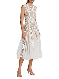Bridal Saba Guipure Lace Midi-Dress
