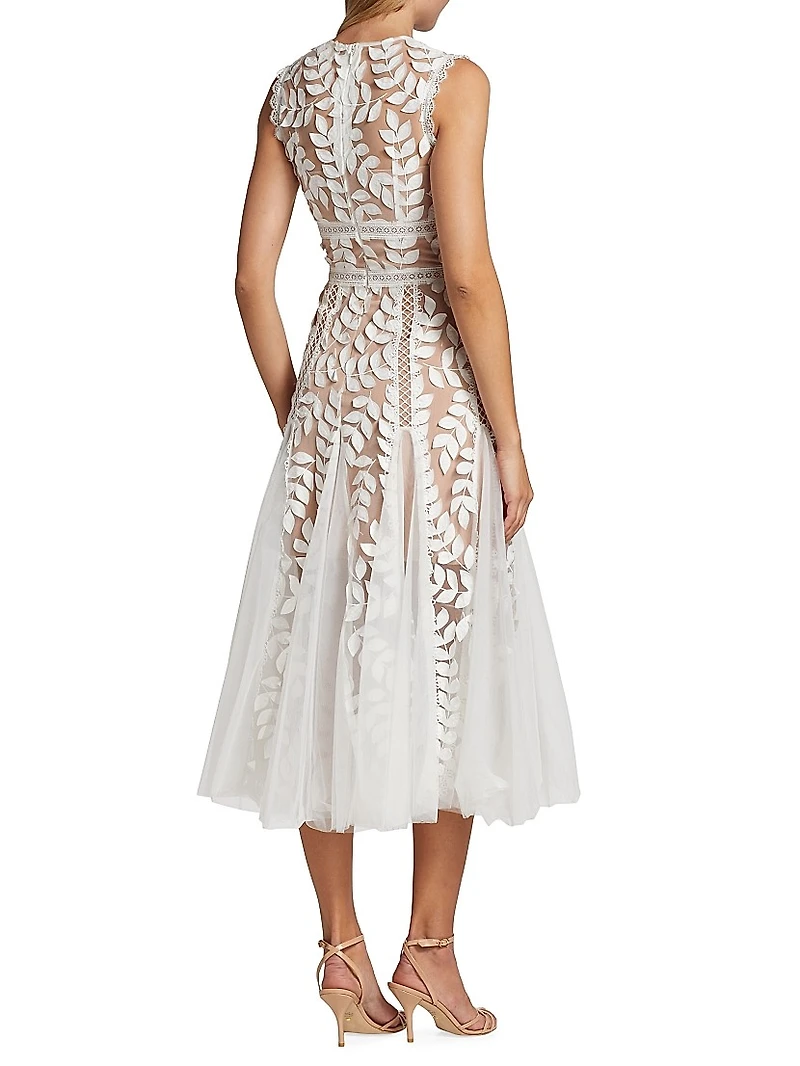 Bridal Saba Guipure Lace Midi-Dress