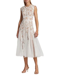 Bridal Saba Guipure Lace Midi-Dress