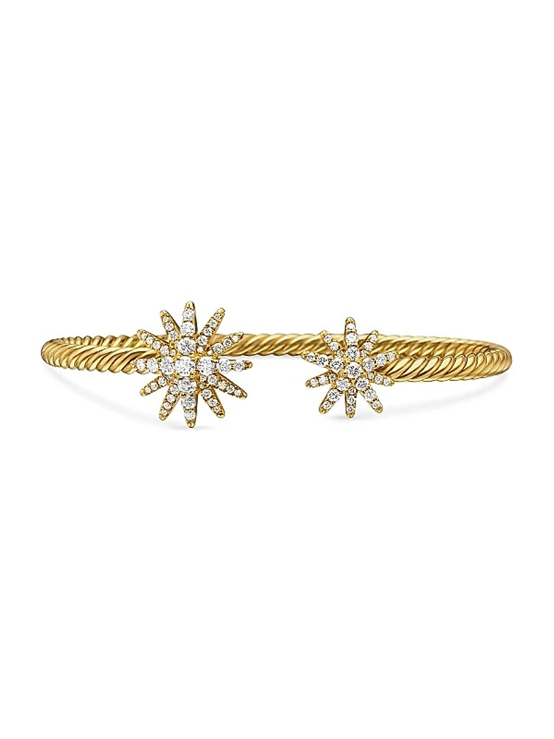Starburst Cable Bracelet in 18K Yellow Gold