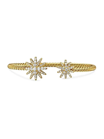 Starburst Cable Bracelet in 18K Yellow Gold