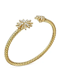 Starburst Cable Bracelet in 18K Yellow Gold
