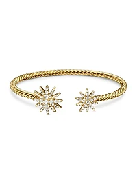 Starburst Cable Bracelet in 18K Yellow Gold