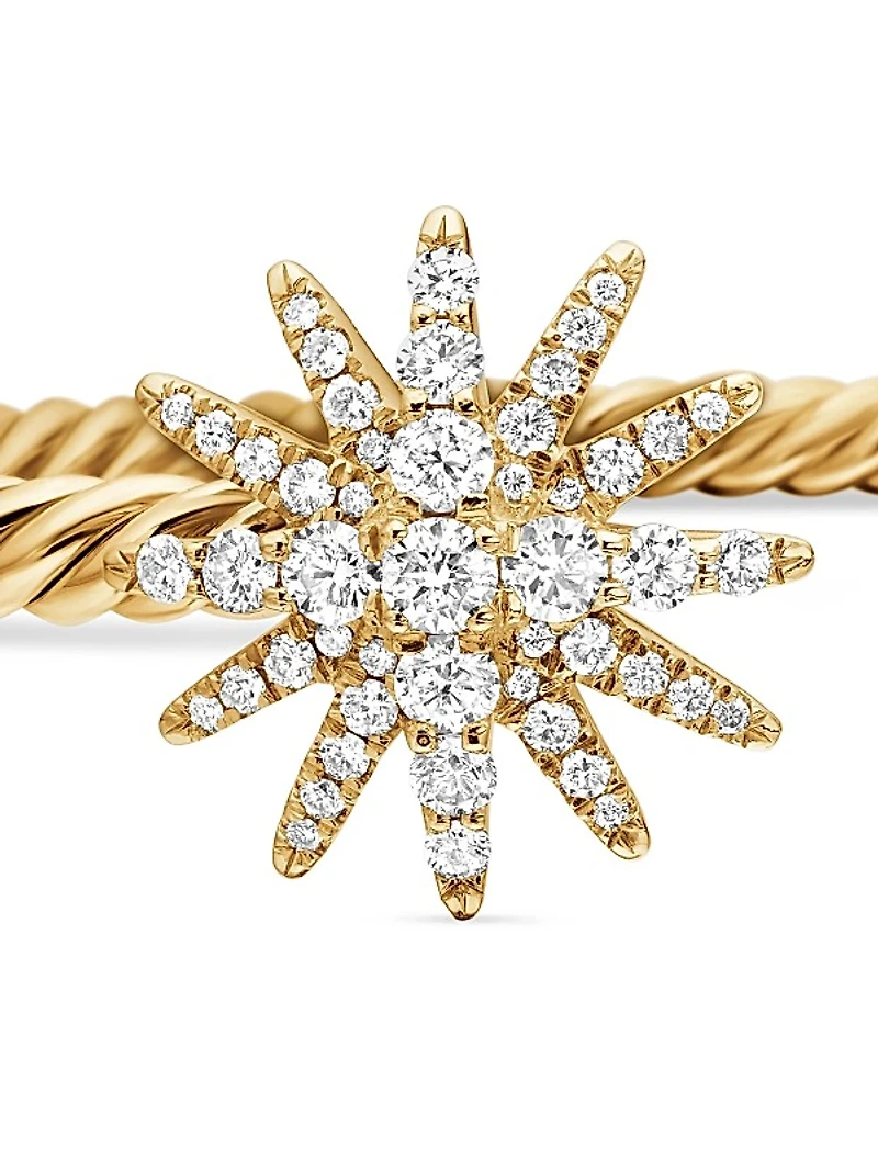 Starburst Cable Bracelet in 18K Yellow Gold