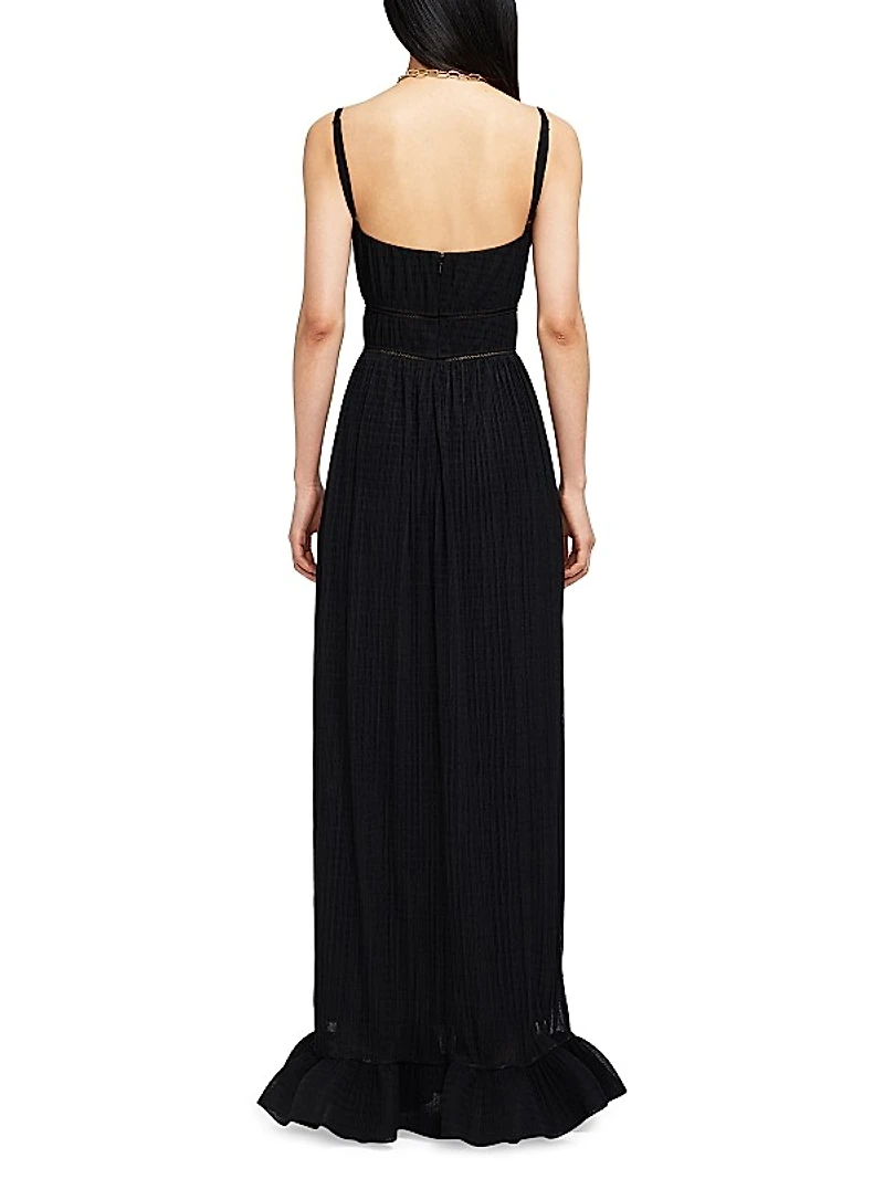 Maude Crinkled Bustier Gown