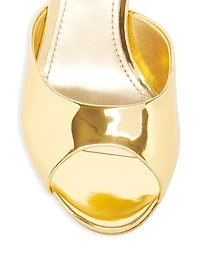 60MM Metallic Leather Mules