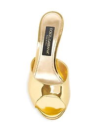 60MM Metallic Leather Mules