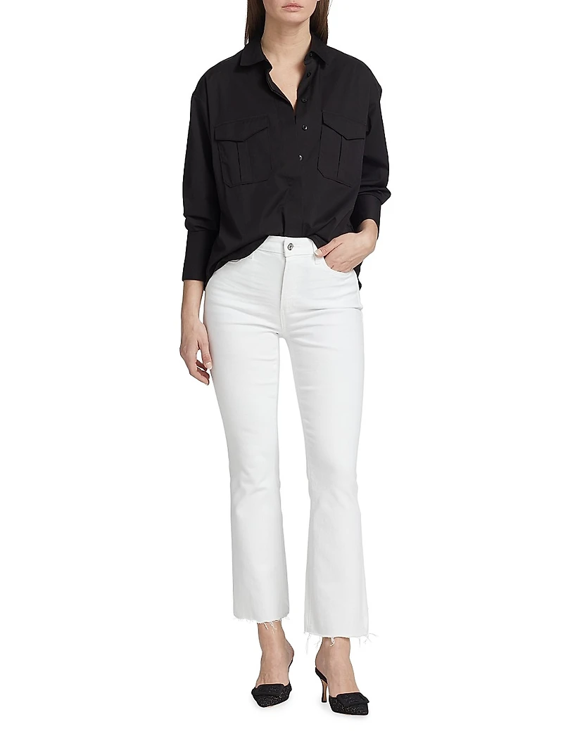 Claudine Flared Ankle-Crop Jeans