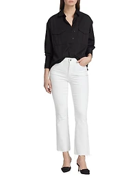 Claudine Flared Ankle-Crop Jeans