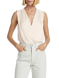 Date Satin Surplice Bodysuit