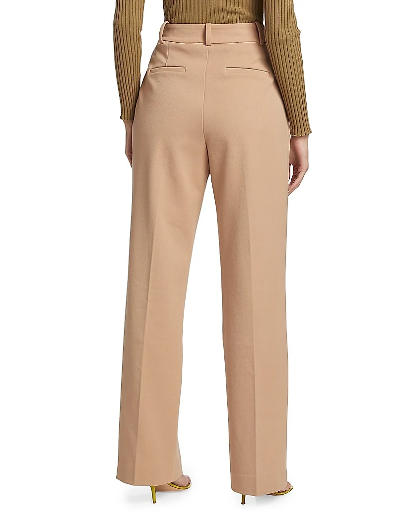 Pleated Wide-Leg Pants
