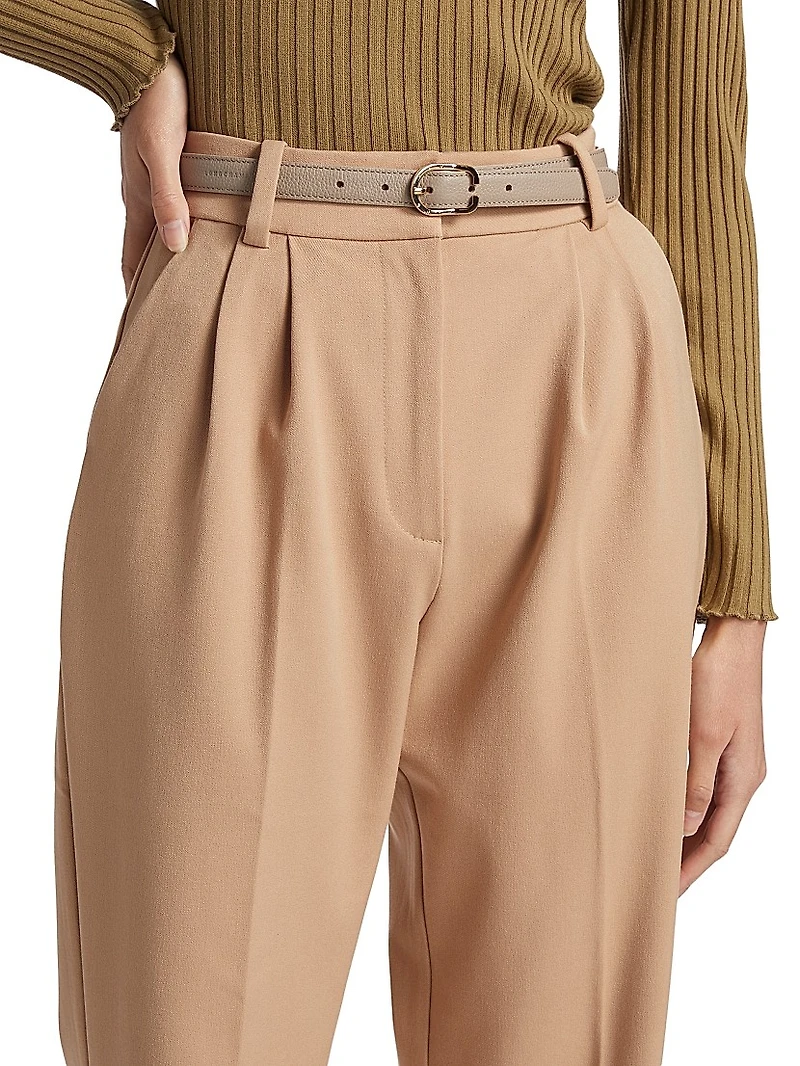 Pleated Wide-Leg Pants