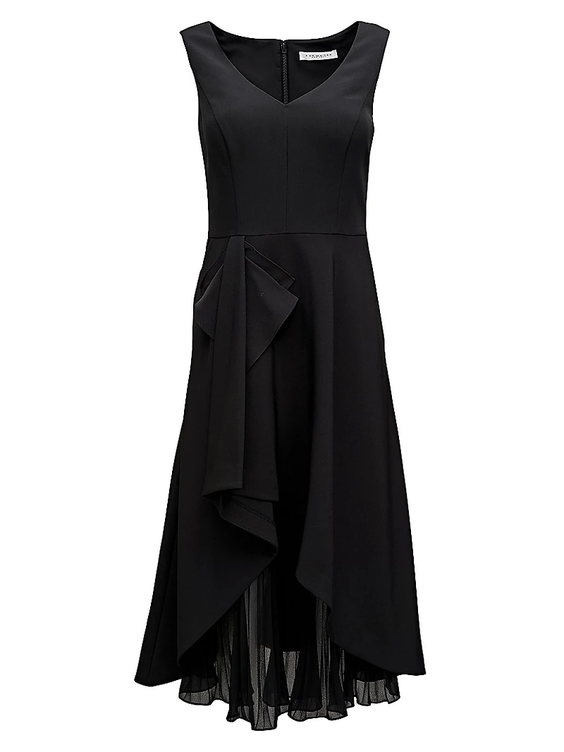 Begonia Ruffled A-Line Midi-Dress