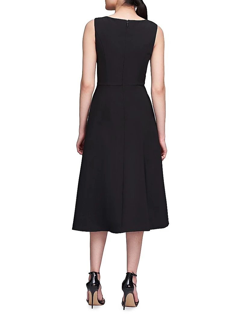 Begonia Ruffled A-Line Midi-Dress