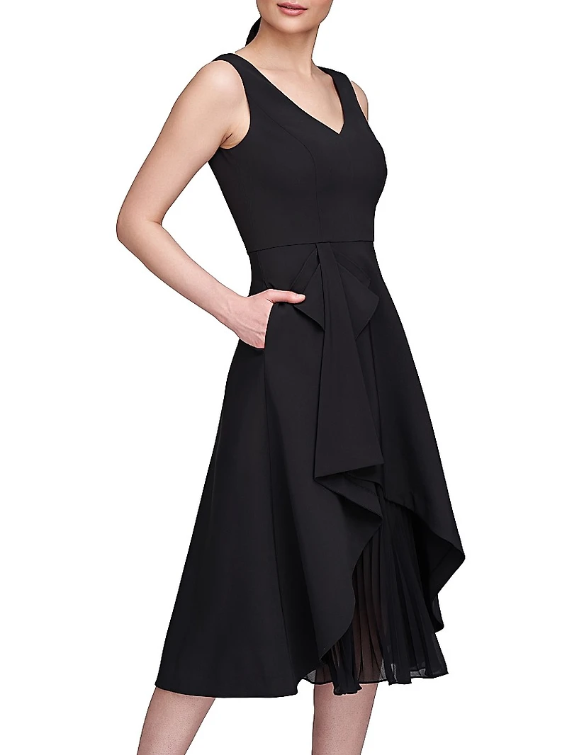 Begonia Ruffled A-Line Midi-Dress
